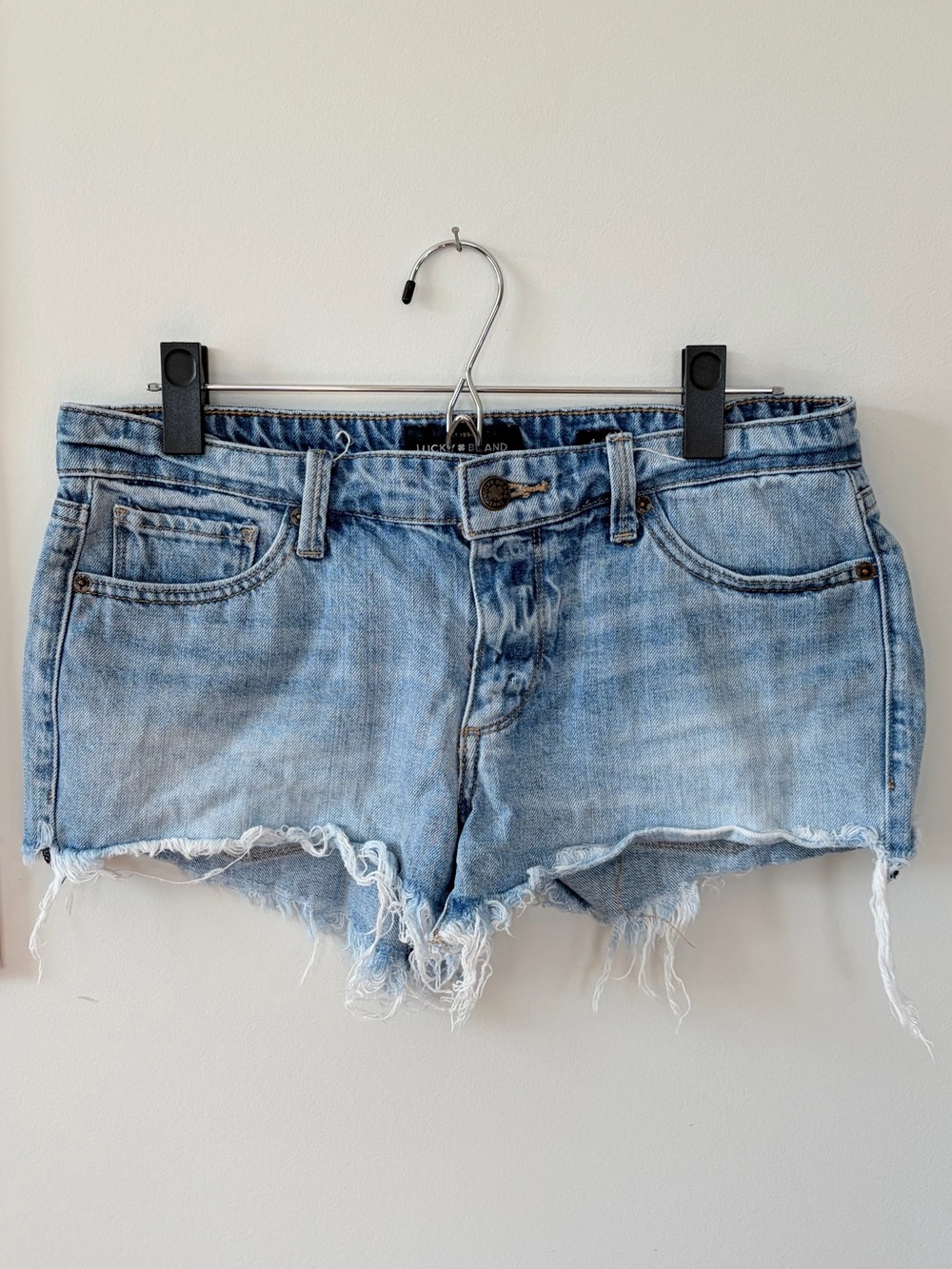 Lucky Brand Light Blue Distressed Denim Shorts